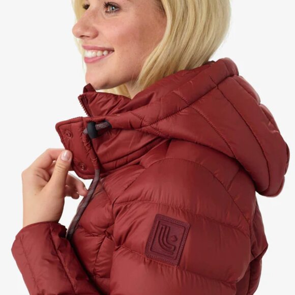 NEW Lole Claudia Down  puffer Jacket - 650 Fill Power in Tuscan Red 1225 6s3 - Picture 11 of 12